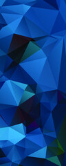 Abstract Blue Color Polygon Background Design, Abstract Geometric Origami Style With Gradient