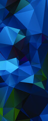 Abstract Blue Color Polygon Background Design, Abstract Geometric Origami Style With Gradient