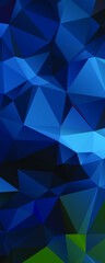 Abstract Blue Color Polygon Background Design, Abstract Geometric Origami Style With Gradient