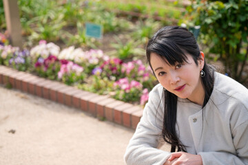女性ポートレート　日比谷公園