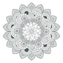 Printable Doodle flowers in monochrome for coloring page, cover, wedding invitation, greeting card, wall art isolated on white background. Hand drawn sketch for adult anti stress coloring page.