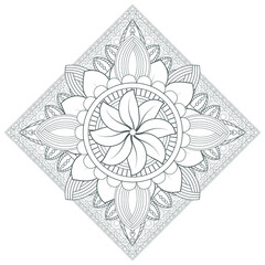 Printable Doodle flowers in monochrome for coloring page, cover, wedding invitation, greeting card, wall art isolated on white background. Hand drawn sketch for adult anti stress coloring page.