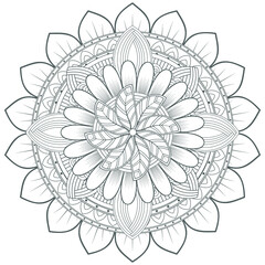 Printable Doodle flowers in monochrome for coloring page, cover, wedding invitation, greeting card, wall art isolated on white background. Hand drawn sketch for adult anti stress coloring page.