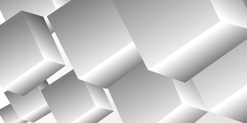 Abstract cube pattern or background made of chaotic cubes. 3d rendering of realistic cube backgrounds or wallpapers