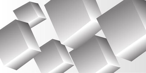 Abstract cube pattern or background made of chaotic cubes. 3d rendering of realistic cube backgrounds or wallpapers