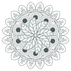 Printable Doodle flowers in monochrome for coloring page, cover, wedding invitation, greeting card, wall art isolated on white background. Hand drawn sketch for adult anti stress coloring page.