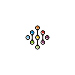 Abstract vector Virus circle logotype Orange isolated logo icon sun Flower