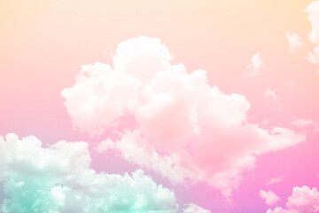Abstract sky and cloud background in pastel, colorful colored