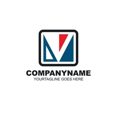 M Letter triangle concept  vector  icon  Template  Illustration design company