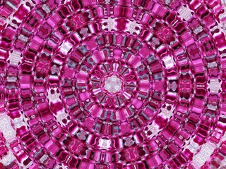 Digitally Created Pink Color Design With Kaleidoscope and Wave Effect On Rose Petals