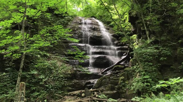 奥入瀬渓流 九段の滝 滝 自然 マイナスイオン
