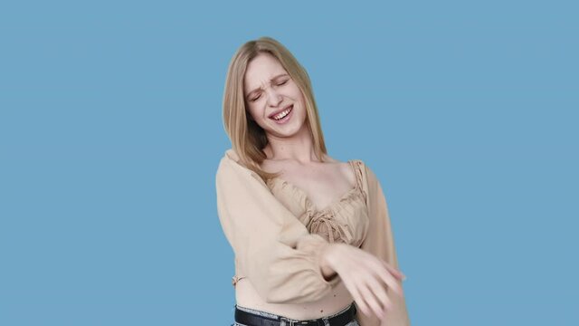 approval reaction whatever okay girl waiving