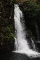 Waterfalls, waves and Volcanic Rocks in Maui, Hawaii