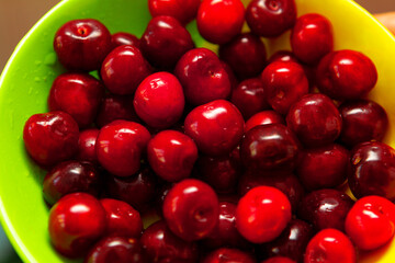 Cherries in the plate