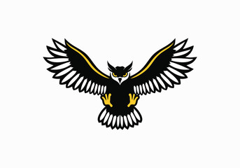 Eagle owl design illustration vector eps format , suitable for your design needs, logo, illustration, animation, etc.