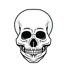 Detailed human skull head design illustration vector eps format , suitable for your design needs, logo, illustration, animation, etc.

