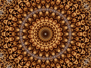 Kaleidoscopic Almond Design for Background