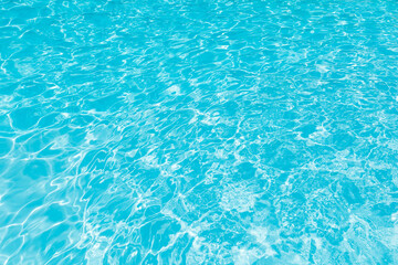 purified water surface and motion, Selective focus water surface in swimming pool