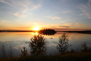 Plakat Summer Sunset, Elk Island National Park, Alberta