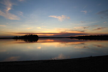 Obraz premium Final Glow, Elk Island National Park, Alberta