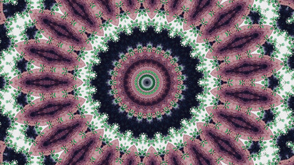 Tree Trunk and Leaves Texture in Kaleidoscopic Pattern