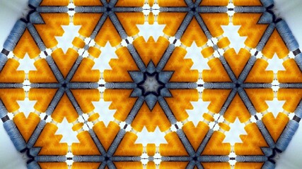 Digitally Created Design with Kaleidoscope | Orange and Blue Pattern
