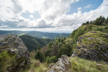 landscape in southern germany on the belchen, the belchen is a 1414m high mountain. and a beautiful viewpoint in the region.
