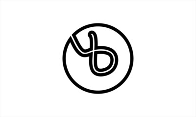 unique bo, ob joint logo design template.