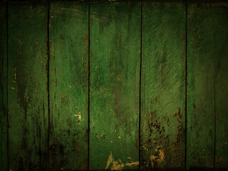 Dark green painted wood  grunge texture abstract background
