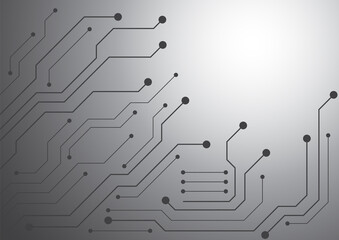 Circuit technology background with hi-tech digital data connection system