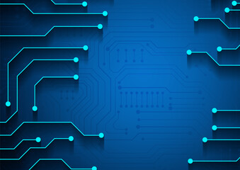 Circuit technology background with hi-tech digital data connection system