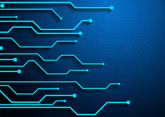 Circuit technology background with hi-tech digital data connection system