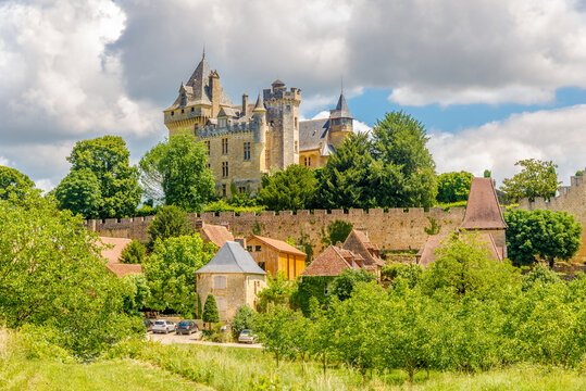 View at the Castle Monfort in Vitrac village ,France