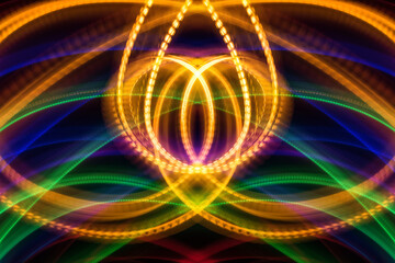 Abstract background with glowing lines