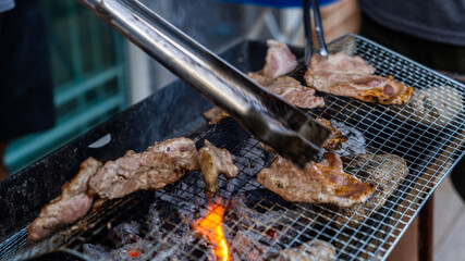 meat on the grill