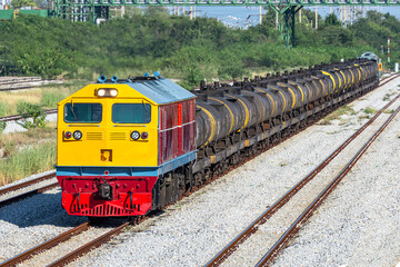 Petrochemical Crude Oil Freight Train.