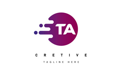 Obraz na płótnie Canvas Fast Steering letter TA logo designs concept