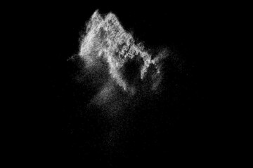 White splashes isolated on black background. Abstract vector explosion. Digitally generated image. Illustration, EPS 10.