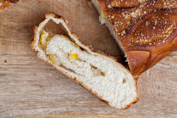 delicious pastries with lemon and lemon jam filling