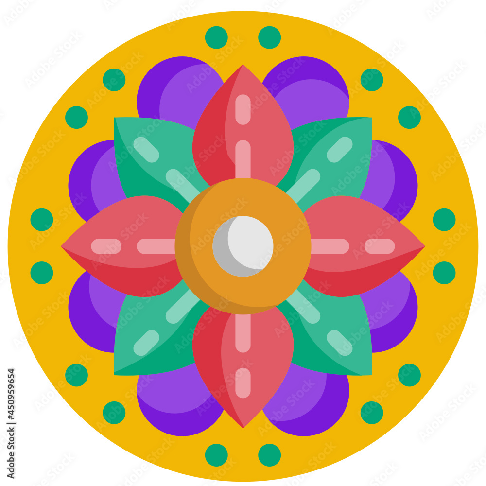 Poster rangoli flat icon