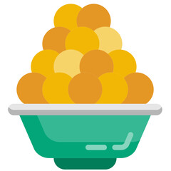 laddu flat icon