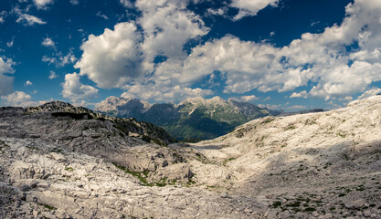 Trekking day in the majestic Julian Alps, Friuli-Venezia Giulia, Italy