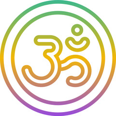 Obraz premium om gradient icon