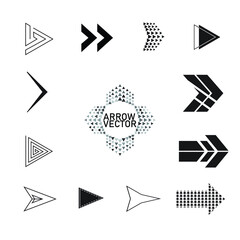 Arrow Vector triangle shape and many more, Vector EPS 10, business design.