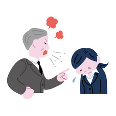 パワハラ上司と部下の女性