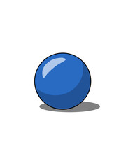 blue glass ball
