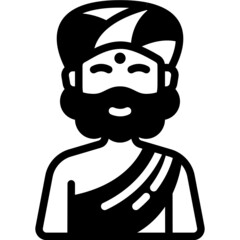 guru solid line icon