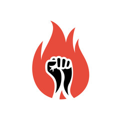 Logo fire. Vector illustration flat design. Isolated on white background.