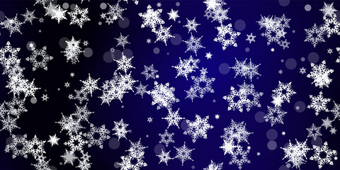 Falling Snowflakes seamless pattern flying snow