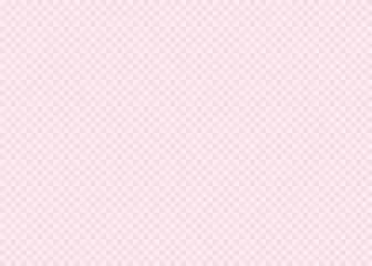 市松模様、格子、四角形パターンの背景素材、イラスト（ピンク、淡色）
